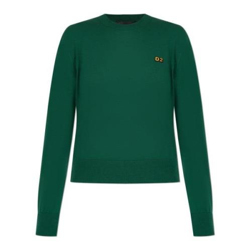 Trui met logo Dsquared2 , Green , Dames