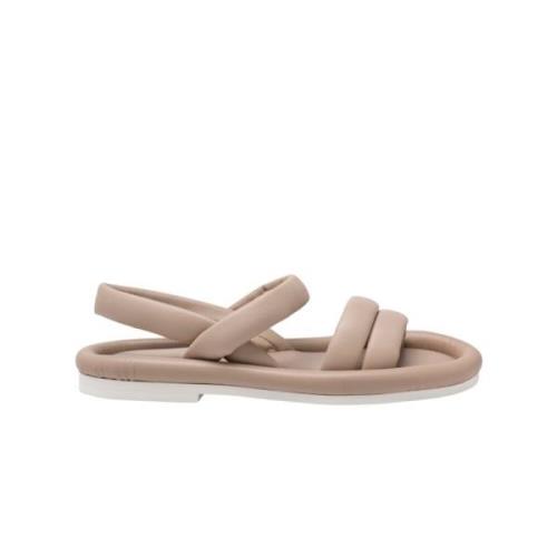 Sandalen met gewatteerde banden - Fluffy DEL Carlo , Beige , Dames