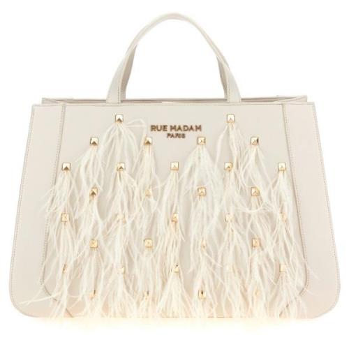 Veren Mini Vegan Leren Tas Rue Madam , Beige , Dames