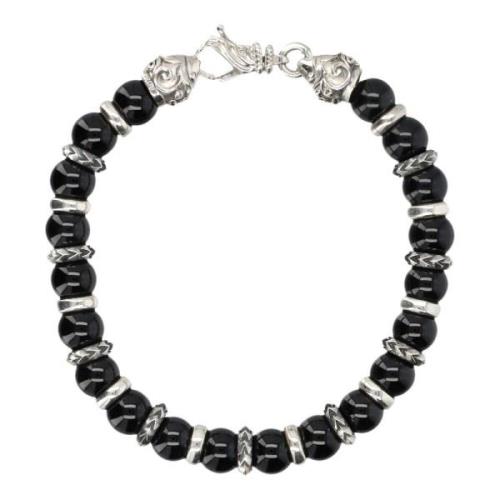 Arabesque Beaded Bracelet Zwart Sieraden Emanuele Bicocchi , Black , H...