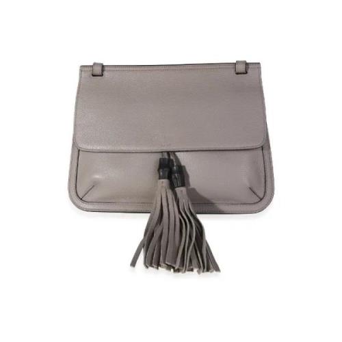 Pre-owned Leather crossbody-bags Gucci Vintage , Gray , Dames