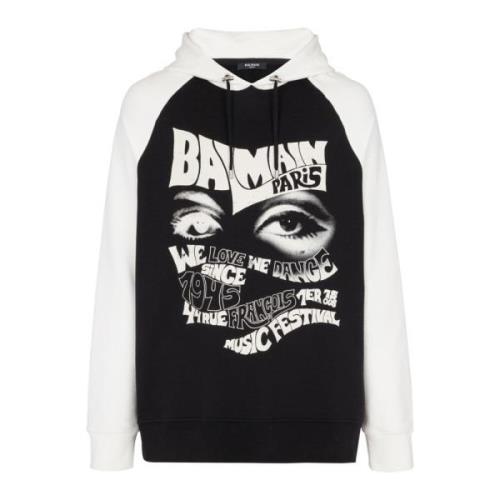 Festival hoodie Balmain , Black , Heren