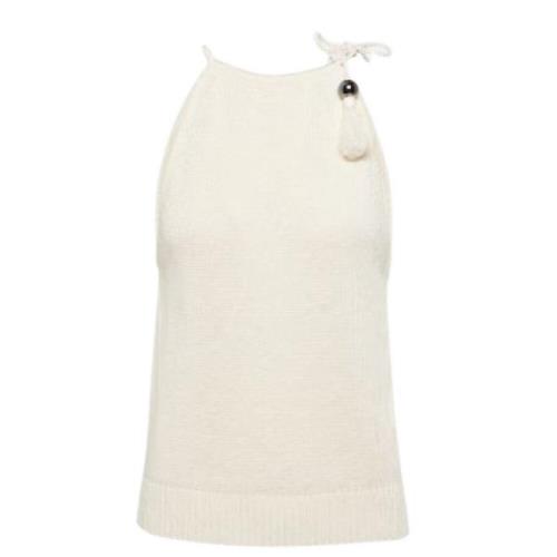 Ivoor Linnen Top Max Mara , Beige , Dames