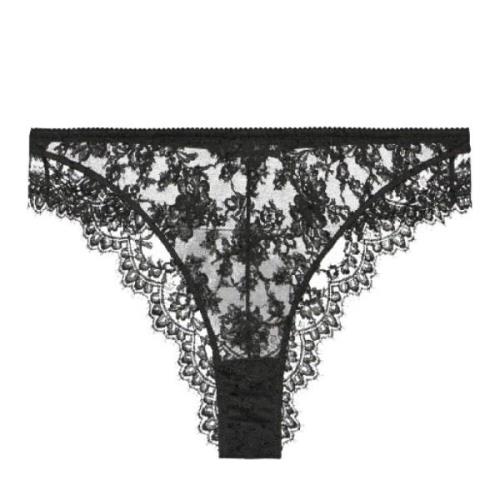 Zwarte Kant Slip Ondergoed Dolce & Gabbana , Black , Dames