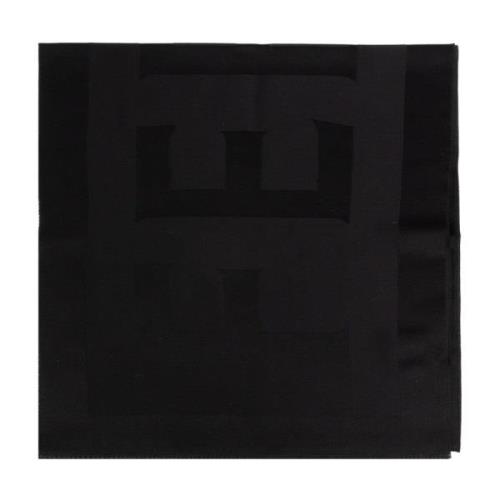 Sjaal met logo Salvatore Ferragamo , Black , Heren