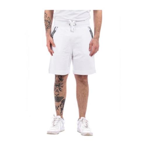 Witte sportieve shorts voor mannen Love Moschino , White , Heren