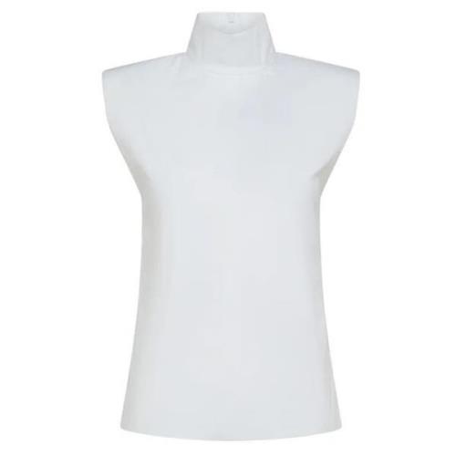 Wit Mouwloos Shirt Regular Fit Sportmax , White , Dames