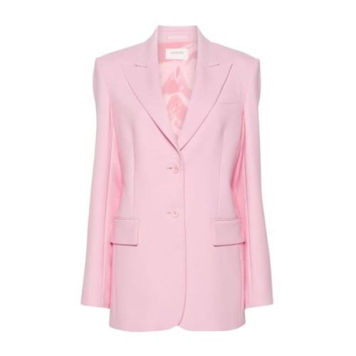 Roze Wol Stretch Blazer Sportmax , Pink , Dames