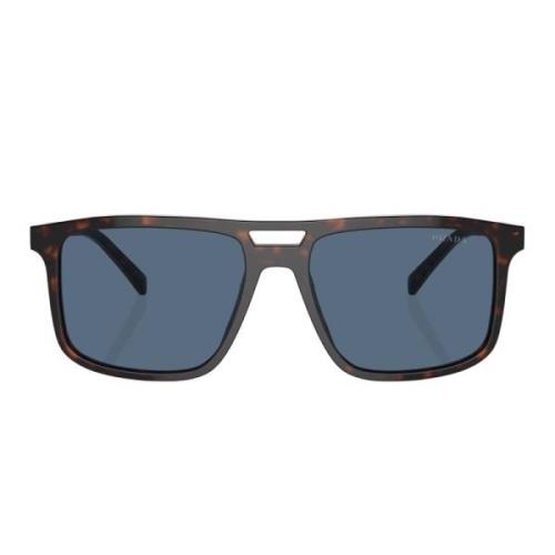 Stijlvolle zonnebril met metalen logoplaat Prada , Brown , Unisex