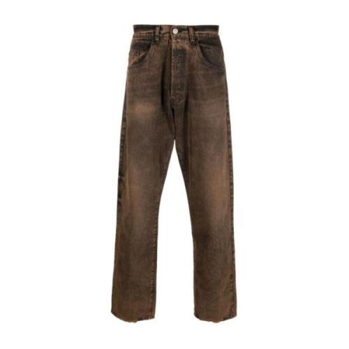 Zuurwassen Rechte Broek Aries , Brown , Heren