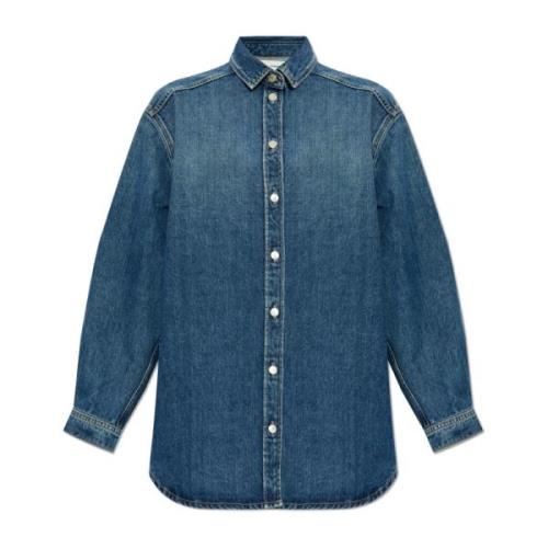 Denim overhemd Salea Samsøe Samsøe , Blue , Dames