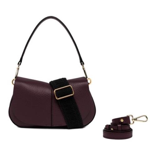 Plum Helena Round Crossbody Tas Gianni Chiarini , Brown , Dames