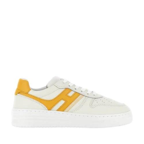 Witte Leren Sneakers Hogan , White , Dames