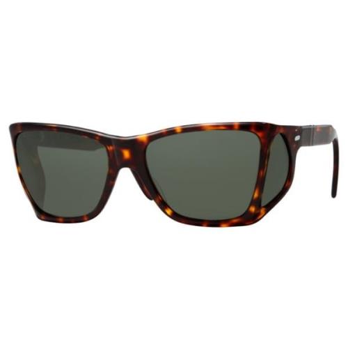 Klassieke Havana Zonnebril met Grijze Lens Persol , Brown , Heren