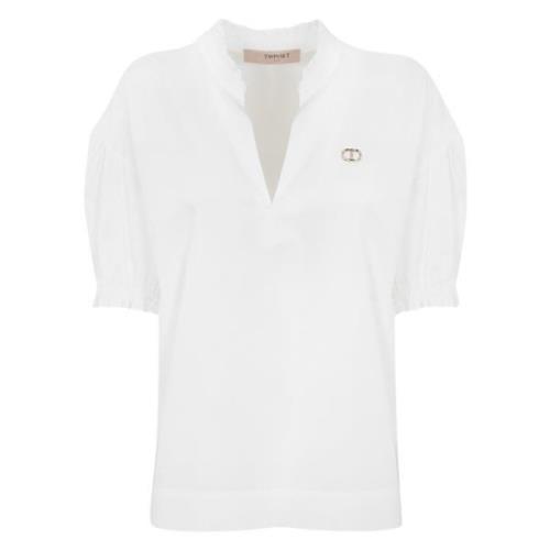 Witte T-shirts en Polos Regular Fit Twinset , White , Dames