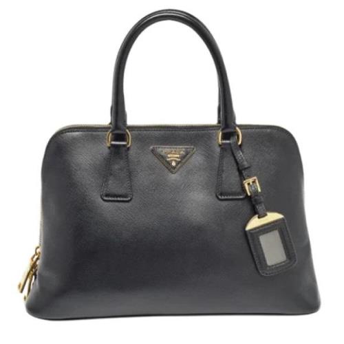 Pre-owned Leather handbags Prada Vintage , Black , Dames