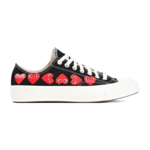 Zwarte Canvas Sneakers Comme des Garçons Play , Multicolor , Dames