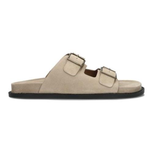 Heren Bio Slip-On Mocassins Beige Suède Stefano Lauran , Beige , Heren