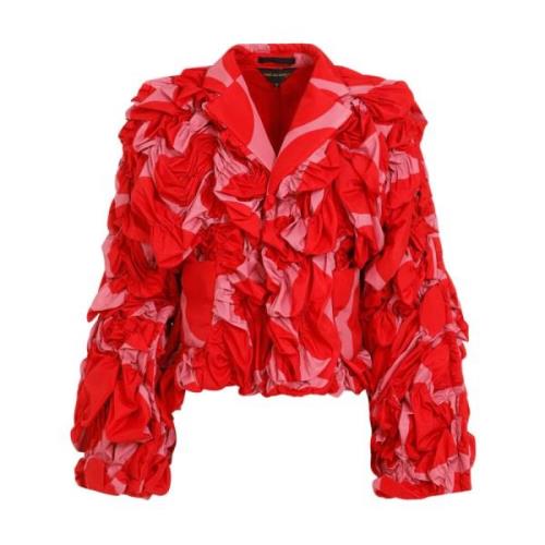 Rode Bloemenjas Damesmode Comme des Garçons , Red , Dames