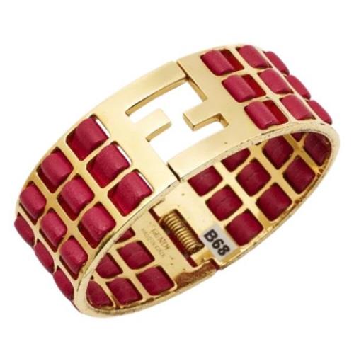 Pre-owned Fabric bracelets Fendi Vintage , Red , Dames