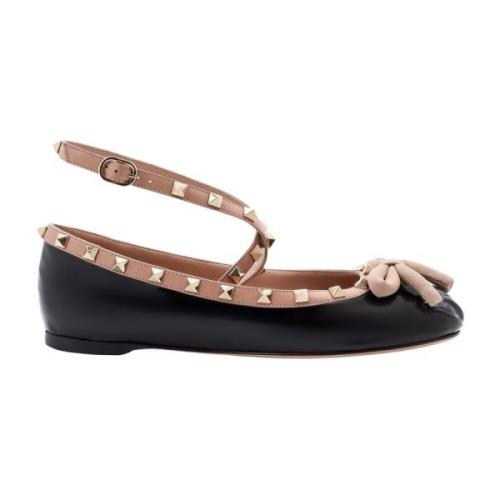 Zwarte Ballerinas met Enkelband Valentino Garavani , Black , Dames