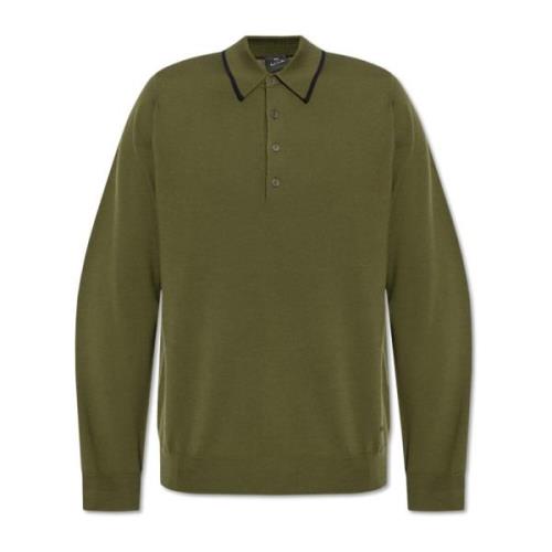 Lange mouw polo PS By Paul Smith , Green , Heren