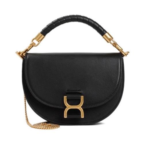 Zwarte Leren Schoudertas Chloé , Black , Dames