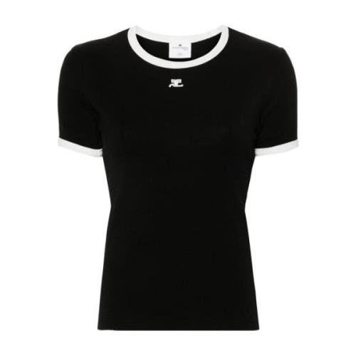 Stijlvolle T-shirts en Polos Courrèges , Black , Dames