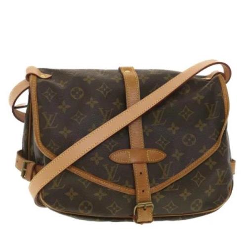 Pre-owned Canvas shoulder-bags Louis Vuitton Vintage , Brown , Dames