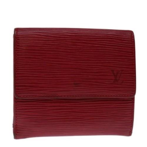 Pre-owned Leather wallets Louis Vuitton Vintage , Red , Dames