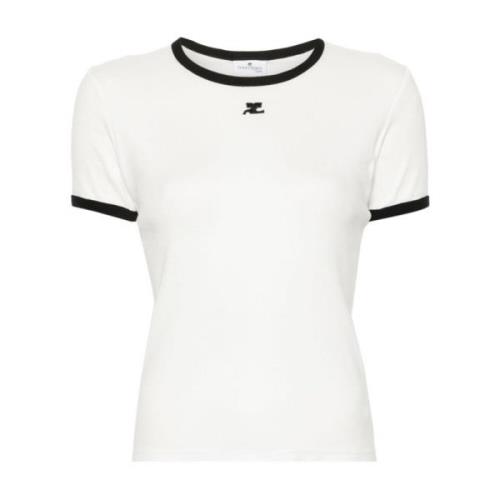 Stijlvolle T-shirts en Polos Courrèges , White , Dames