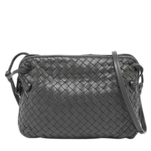 Pre-owned Leather shoulder-bags Bottega Veneta Vintage , Gray , Dames