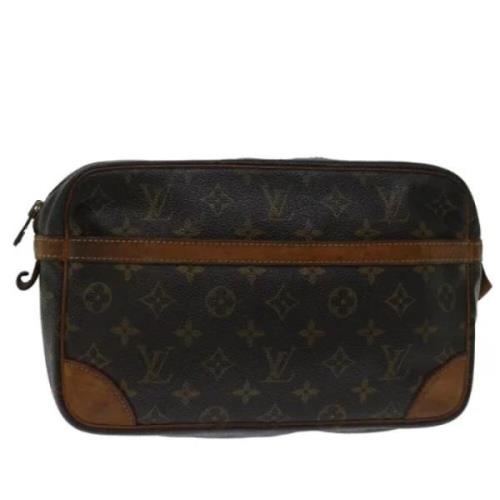 Pre-owned Canvas clutches Louis Vuitton Vintage , Brown , Dames