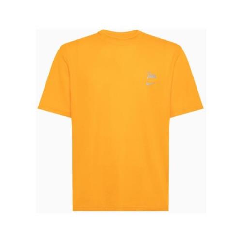 Tech Stof Hardloop Crew Neck T-Shirt Nike , Orange , Heren