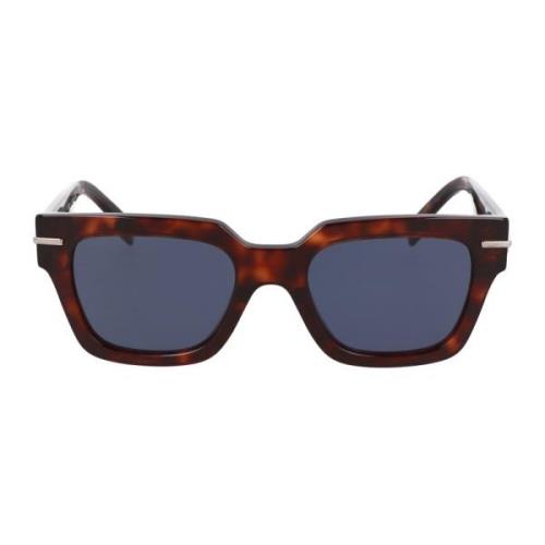 Vierkante Acetaat Zonnebril Fendi , Brown , Dames