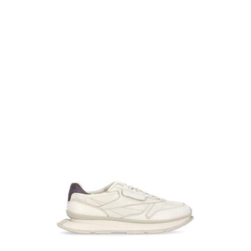 Ivoor Leren Sneakers Ronde Neus Reebok , Beige , Heren