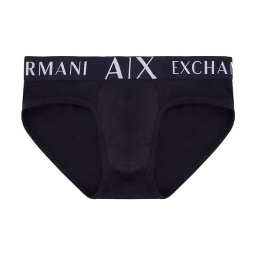 Stretch katoenen slip - Blauw logo Armani Exchange , Blue , Heren