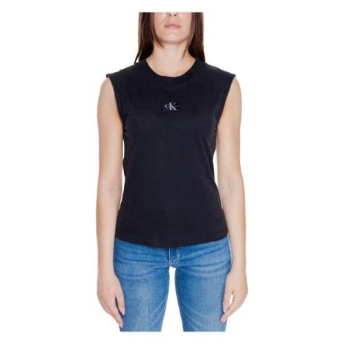 Geweven Label T-Shirt Herfst/Winter Collectie Calvin Klein Jeans , Bla...