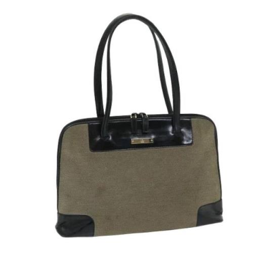 Pre-owned Canvas totes Gucci Vintage , Green , Dames