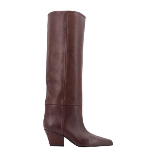 Leren Mocha Laarzen Paris Texas , Brown , Dames