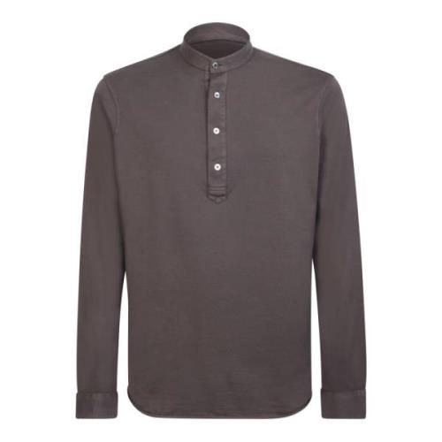 Putty Koreaanse Kraag Shirt Dell'oglio , Gray , Heren