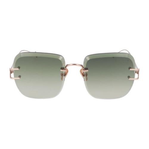 Montaigne Ronde Metalen Zonnebril Eyepetizer , Green , Unisex