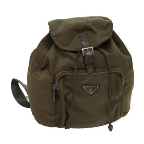 Pre-owned Nylon backpacks Prada Vintage , Brown , Dames