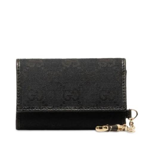 Pre-owned Canvas wallets Gucci Vintage , Black , Dames