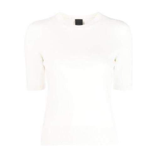 Witte Gebreide T-shirt Casual Stijl Lorena Antoniazzi , White , Dames