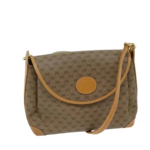 Pre-owned Leather shoulder-bags Gucci Vintage , Beige , Dames