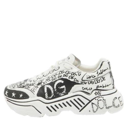 Pre-owned Leather sneakers Dolce & Gabbana Pre-owned , Multicolor , He...