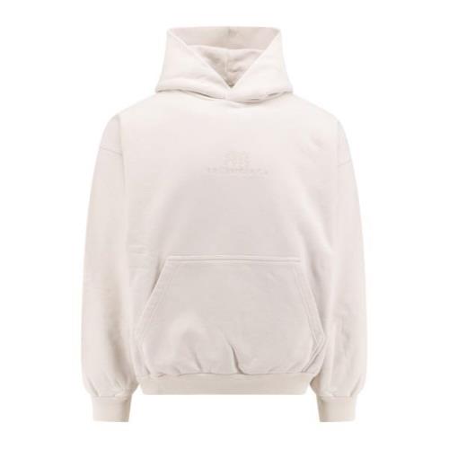 Geborduurde Logo Hoodie Balenciaga , Beige , Heren