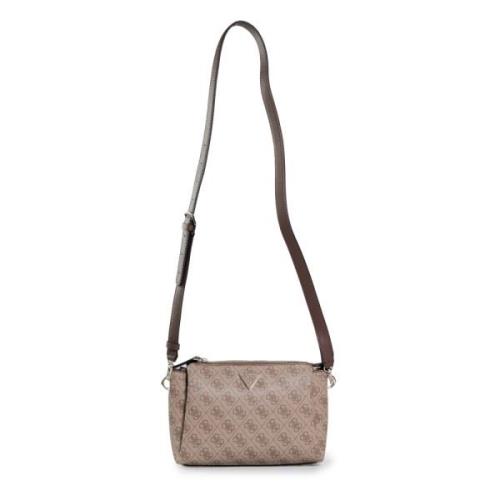 Noelle Tri-Compartiment Crossbody Tas Guess , Beige , Dames