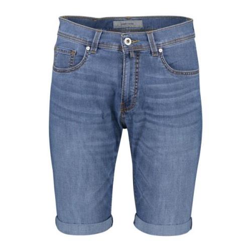Blauwe Shorts 5-Pocket Model Pierre Cardin , Blue , Heren